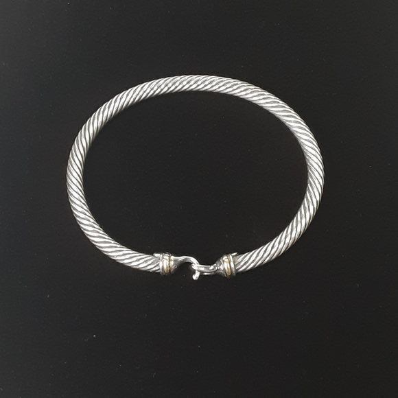 David Yurman Cable Classic Buckle Bracelet W/ Gold - Picture 2 of 7